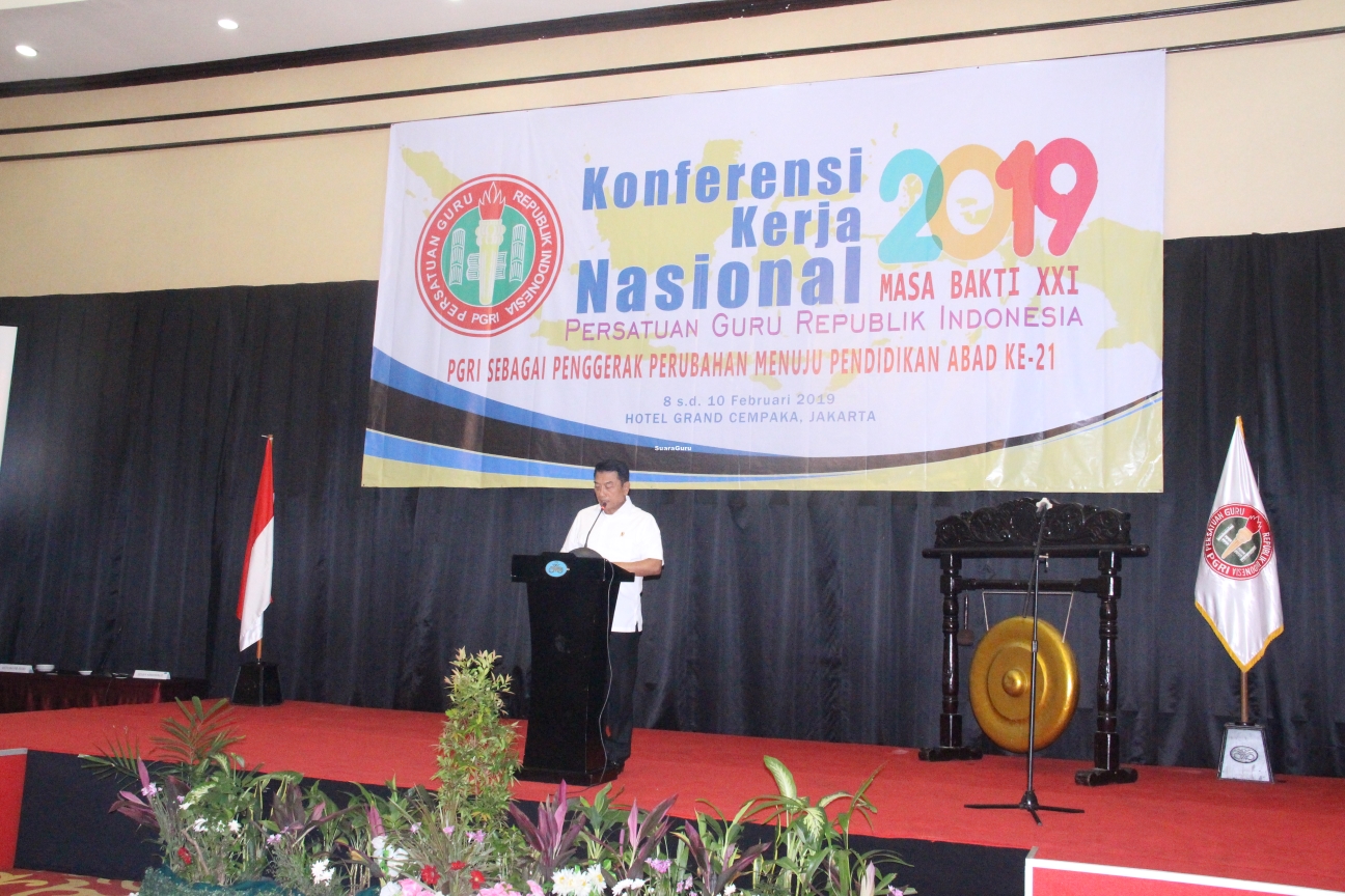 Konkernas PGRI 2019, Moeldoko Takjub Bait Syair Mars PGRI “Pencipta Kekuatan Negara”