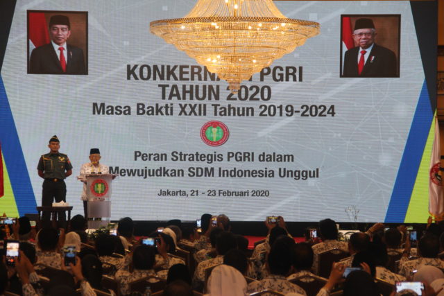 Kemeriahan Pembukaan Konkernas I PGRI Tahun 2020