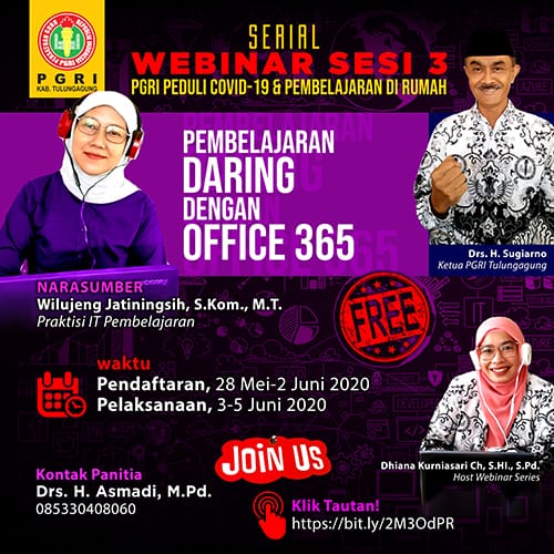 PGRI Kab. Tulungagung adakan Webinar Sesi 3