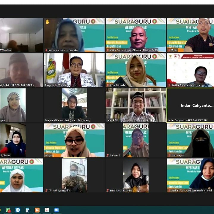 Seputar Webinar Literasi Suara Guru PB PGRI